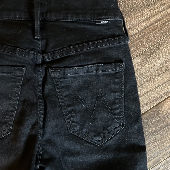 MOTHER - black denim crop and flare - Picture 4 of 4